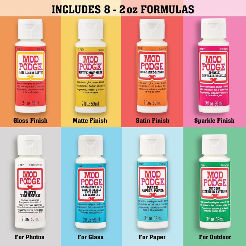 Mod Podge , Essential Decoupage Kit, Featuring 8 Formulas and 10 Tools, Perfect for DIY Arts and Crafts Projects - Image 3